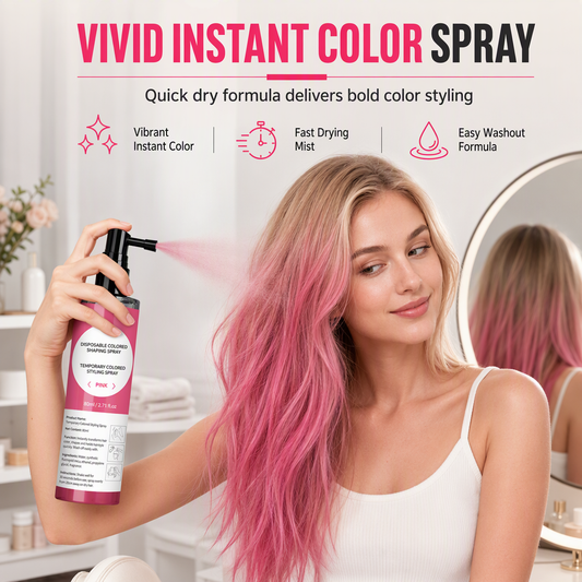 Spray Colorante Temporaneo per Capelli 🌈💇 | Aggiunge Colore in Pochi Gesti con Beccuccio Direzionale | 7 Tonalità, 80 ml