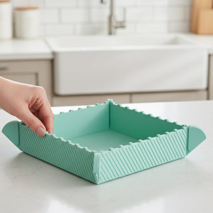 Sottopentola Magnetico in Silicone 🍳🧲 | Da Tappetino Piatto a Piccolo Vassoio Pieghevole | Per Pentole e Oggetti da Cucina