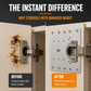 Piastra di Riparazione per Cerniere dei Mobili 🔧🚪 | Rinforza i Fissaggi Allentati delle Ante | Acciaio Inox Preforato, per Armadietti e Pensili