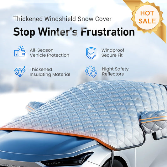 🚗 Telo Copri Parabrezza Auto 4 Stagioni ✨ | Protezione Termica Antighiaccio, Neve e Parasole UV ❄️☀️ | Fissaggio Antivento con Bande Catarifrangenti 🌙 | Per Berlina, SUV e Citycar 🛡️