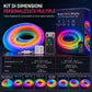 🧸 Striscia LED Neon in Pelliccia Morbida ✨ | Luce RGBIC a 360° e Sincro Musica 🎵 | Controllo via App e Telecomando USB 5V 📱 | Tubo Flessibile per Camera e Gaming 🌈