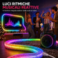 🧸 Striscia LED Neon in Pelliccia Morbida ✨ | Luce RGBIC a 360° e Sincro Musica 🎵 | Controllo via App e Telecomando USB 5V 📱 | Tubo Flessibile per Camera e Gaming 🌈