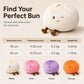 Cuscino Peluche a Forma di Bao 🥟☁️ | Morbido da Abbracciare, per Relax su Divano e Letto | Due Misure e Quattro Colori