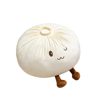 Cuscino Peluche a Forma di Bao 🥟☁️ | Morbido da Abbracciare, per Relax su Divano e Letto | Due Misure e Quattro Colori