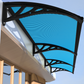 🌧️Pensilina Parapioggia per Porte e Finestre 🏡 | Tettoia in Policarbonato con Staffe Rinforzate Anti-UV | Design ad Arco Drenante e Resistente al Gelo | 60x80 cm