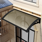 🌧️Pensilina Parapioggia per Porte e Finestre 🏡 | Tettoia in Policarbonato con Staffe Rinforzate Anti-UV | Design ad Arco Drenante e Resistente al Gelo | 60x80 cm