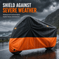 🏍️Telo Coprimoto Impermeabile per Tutte le Stagioni 🌧️ | Tessuto Oxford Anti-UV con Fori per Lucchetto e Strisce Riflettenti 🔒✨ | Antivento con Fibbia | Taglie M-4XL