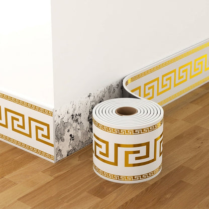 🏠 Bordo Adesivo Decorativo per Battiscopa e Pareti ✨ | Impermeabile e Ritagliabile Stacca e Attacca ✂️ | Per Cucina, Bagno e Soggiorno | 10x500 cm