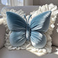🦋 Cuscino Decorativo a Forma di Farfalla con Bordo in Pizzo ✨ | Morbido Velluto con Supporto Lombare 🛋️ | Per Divano, Letto e Ufficio | 45x45 cm - 4 Colori