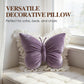 🦋 Cuscino Decorativo a Forma di Farfalla con Bordo in Pizzo ✨ | Morbido Velluto con Supporto Lombare 🛋️ | Per Divano, Letto e Ufficio | 45x45 cm - 4 Colori