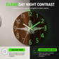 🕰️ Orologio da Parete in Legno Silenzioso ✨ | Quadrante Fluorescente Visibile al Buio 🌙 | Movimento al Quarzo Senza Ticchettio 🤫 | Diametro 30 cm, Effetto Rustico MDF 🪵
