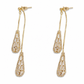 ✨ Orecchini Pendenti 2 in 1 con Nappa e Zirconi a Goccia | Doppio Utilizzo Punto Luce e Cascata Brillante | Placcatura Oro e Argento Anallergici per Cerimonie e Serate 💎