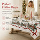 🎄 Tovaglia Natalizia Impermeabile ✨ | Tessuto Idrorepellente e Antimacchia per Feste 🍷 | Stampa Festiva HD e Caduta Elegante 🎅 | 7 Misure e 5 Fantasie Natalizie 🍽️