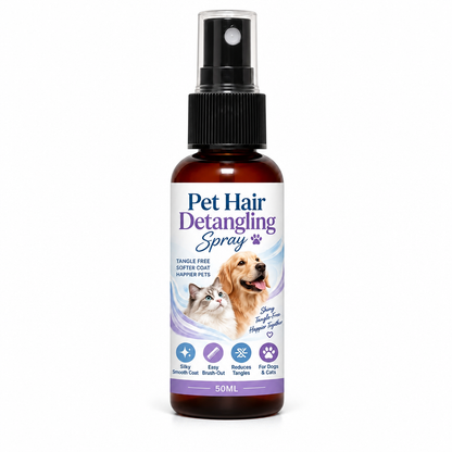 🐶 Spray Districante e Lisciante per Cani e Gatti 🐱 | Scioglie Nodi e Pelo Infeltrito Senza Dolore 🌿 | Formula Senza Risciacquo Lucentezza e Morbidezza, 50ml ✨