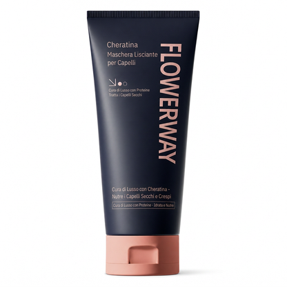 💆‍♀️ Maschera Lisciante alla Cheratina ✨ | Nutre e Ripara Capelli Secchi e Danneggiati 🌿 | Effetto Anti-Crespo con Olio di Macadamia 💧 | Trattamento Ristrutturante da 320 ml 🧴