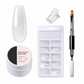💅 Gel Costruttore Solido Non Appiccicoso ✨ | Allungamento Unghie e Nail Art 3D 🌸 | Modellabile a Mano Senza Residui per Lampada UV/LED 💡 | Formula Extra Tenuta da 15 ml 🎨