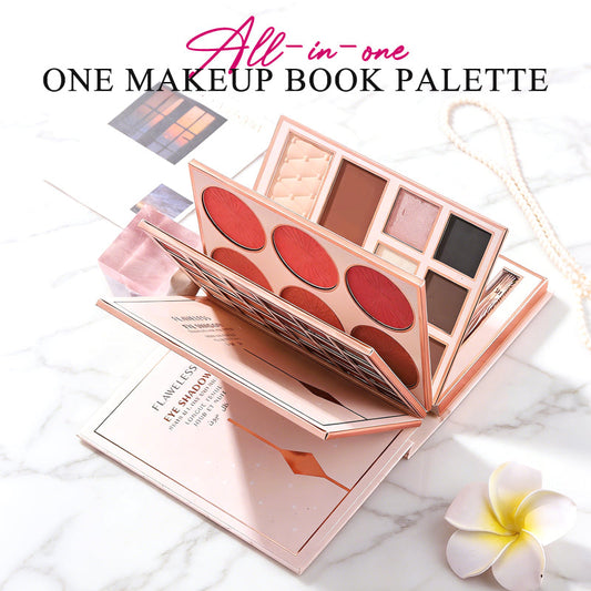 💄 Palette Trucco All-in-One a Forma di Libro ✨ | 48 Colori per Viso, Occhi e Labbra 💋 | Ombretti, Fard, Illuminanti e Rossetti 🎨 | Finiture Opache, Perlate e Glitterate