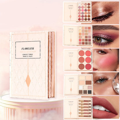 💄 Palette Trucco All-in-One a Forma di Libro ✨ | 48 Colori per Viso, Occhi e Labbra 💋 | Ombretti, Fard, Illuminanti e Rossetti 🎨 | Finiture Opache, Perlate e Glitterate