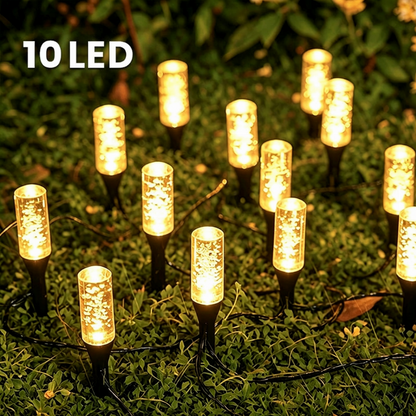 ☀️ Luci Solari da Giardino a Picchetto a Bolla di Cristallo ✨ | 8 Modalità con Sensore Crepuscolare 🌙 | Impermeabili IP54 per Vialetti, Aiuole e Feste all'Aperto 🌿