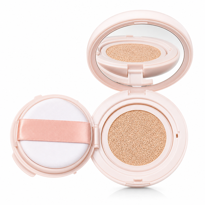🌸 Fondotinta Cushion Idratante a Coprenza Naturale ✨ | Texture Leggera Traspirante Effetto Nuvola 💧 | Lunga Tenuta con Spugnetta e Specchietto 🪞