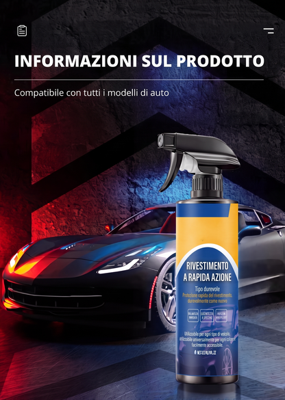 🚗 Spray Nanotecnologico per Lucidatura e Rivestimento Auto ✨ | Idrorepellente Effetto Loto e Protezione UV 💧 | Lucentezza a Specchio con Panno 🛡️