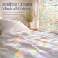 🌈 Pellicola Elettrostatica per Vetri Effetto Arcobaleno 🪟 | Privacy e Motivo Floreale Magnolia 🌸 | Senza Colla, Anti-UV e Tagliabile su Misura ✨