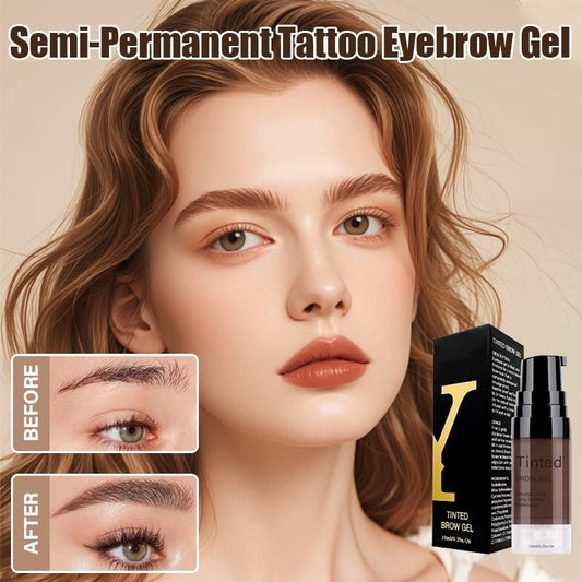 ✨ Gel Crema Sopracciglia Colorato Effetto Tattoo Semi-Permanente 👁️ Waterproof e Anti-Sbavatura a Lunga Tenuta 💧 | Definizione Naturale e Riempimento 💖 | 4 Tonalità 🎨