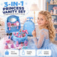 🎀 Valigetta Trolley Toeletta 3-in-1 da Principessa ✨ | Set Trucco Giocattolo con Bambole, Specchio e 30+ Accessori 💄 | Si Trasforma in Zaino Portatile e Salone con Ruote 👑🧳