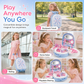 🎀 Valigetta Trolley Toeletta 3-in-1 da Principessa ✨ | Set Trucco Giocattolo con Bambole, Specchio e 30+ Accessori 💄 | Si Trasforma in Zaino Portatile e Salone con Ruote 👑🧳