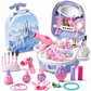 🎀 Valigetta Trolley Toeletta 3-in-1 da Principessa ✨ | Set Trucco Giocattolo con Bambole, Specchio e 30+ Accessori 💄 | Si Trasforma in Zaino Portatile e Salone con Ruote 👑🧳