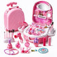 🎀 Valigetta Trolley Toeletta 3-in-1 da Principessa ✨ | Set Trucco Giocattolo con Bambole, Specchio e 30+ Accessori 💄 | Si Trasforma in Zaino Portatile e Salone con Ruote 👑🧳