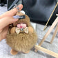 🧸 Portachiavi Peluche Bambola Neonato che Dorme con Pompon Soffice | Con Berretto in Maglia e Fiocco Strass | Ciondolo Decorativo per Borsa, Zaino e Chiavi Auto 🎀✨