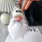 🧸 Portachiavi Peluche Bambola Neonato che Dorme con Pompon Soffice | Con Berretto in Maglia e Fiocco Strass | Ciondolo Decorativo per Borsa, Zaino e Chiavi Auto 🎀✨