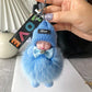 🧸 Portachiavi Peluche Bambola Neonato che Dorme con Pompon Soffice | Con Berretto in Maglia e Fiocco Strass | Ciondolo Decorativo per Borsa, Zaino e Chiavi Auto 🎀✨
