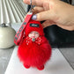 🧸 Portachiavi Peluche Bambola Neonato che Dorme con Pompon Soffice | Con Berretto in Maglia e Fiocco Strass | Ciondolo Decorativo per Borsa, Zaino e Chiavi Auto 🎀✨