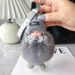 🧸 Portachiavi Peluche Bambola Neonato che Dorme con Pompon Soffice | Con Berretto in Maglia e Fiocco Strass | Ciondolo Decorativo per Borsa, Zaino e Chiavi Auto 🎀✨