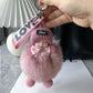 🧸 Portachiavi Peluche Bambola Neonato che Dorme con Pompon Soffice | Con Berretto in Maglia e Fiocco Strass | Ciondolo Decorativo per Borsa, Zaino e Chiavi Auto 🎀✨