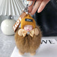 🧸 Portachiavi Peluche Bambola Neonato che Dorme con Pompon Soffice | Con Berretto in Maglia e Fiocco Strass | Ciondolo Decorativo per Borsa, Zaino e Chiavi Auto 🎀✨