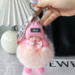 🧸 Portachiavi Peluche Bambola Neonato che Dorme con Pompon Soffice | Con Berretto in Maglia e Fiocco Strass | Ciondolo Decorativo per Borsa, Zaino e Chiavi Auto 🎀✨