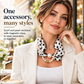 🧣 Collana Foulard da Donna con Perle e Chiusura Magnetica 🧲 | Raso Satin Elegante con Perle Luminose 📿 | Design 2 in 1 Indossabile Insieme o Separata ✨ | 7 Colori Raffinati