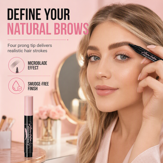 ✍️ Penna 2-in-1 per Sopracciglia e Attaccatura Capelli a 4 Punte ✨ | Tratti Sottili Effetto Microblading 🖌️ | Formula Waterproof Anti-Sbavatura 💧 | 3 Tonalità Naturali 🎨