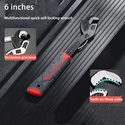 🔧 Chiave Regolabile Universale Autobloccante ⚙️ | Ganasce Dentate a Presa Rapida in Acciaio CR-V 🗜️ | Regolazione con Una Sola Mano | Per Idraulica, Tubi e Fai-da-Te 💪