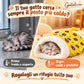 🐱 Cuccia Sacco Nanna Morbido per Gatti e Cani Piccoli | Interno in Soffice Peluche Termico e Design Avvolgente a 360° | Tasca Semi-Chiusa Calda e Lavabile in Lavatrice 🐾