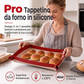 🍪 Tappetino da Forno in Silicone 2-in-1 Pieghevole ✨ Teglia Antiaderente con Bottoni a Pressione e Bordi Rialzati | Tappetino Termoresistente per Impasto, Arrosti e Dolci 🥐
