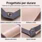 🍪 Tappetino da Forno in Silicone 2-in-1 Pieghevole ✨ Teglia Antiaderente con Bottoni a Pressione e Bordi Rialzati | Tappetino Termoresistente per Impasto, Arrosti e Dolci 🥐
