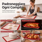🍪 Tappetino da Forno in Silicone 2-in-1 Pieghevole ✨ Teglia Antiaderente con Bottoni a Pressione e Bordi Rialzati | Tappetino Termoresistente per Impasto, Arrosti e Dolci 🥐