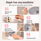 🚽 Copriwater Termico Adesivo Elettrostatico (1 Coppia) ❄️ | Morbido Velluto Caldo Lavabile e Riutilizzabile ✨ | Senza Colla Anti-Residuo e Universale Sagomabile (33,5x8 cm) 🌸