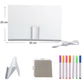 🎨 Tavoletta Luminosa da Disegno in Acrilico con LED per Bambini ✨ Lavagna Trasparente Riscrivibile e Cancellabile | Luce Notturna da Comodino USB con Pennarelli Colorati 🌙