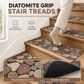 🪜 Tappetini Antiscivolo per Gradini Scale in Diatomee 4 Pezzi 🐾 | Motivo Ciottoli 3D Assorbente e Insonorizzante 🔇 | Base in Gomma Grip Senza Colla per Gradini in Legno ✨🏡