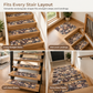 🪜 Tappetini Antiscivolo per Gradini Scale in Diatomee 4 Pezzi 🐾 | Motivo Ciottoli 3D Assorbente e Insonorizzante 🔇 | Base in Gomma Grip Senza Colla per Gradini in Legno ✨🏡
